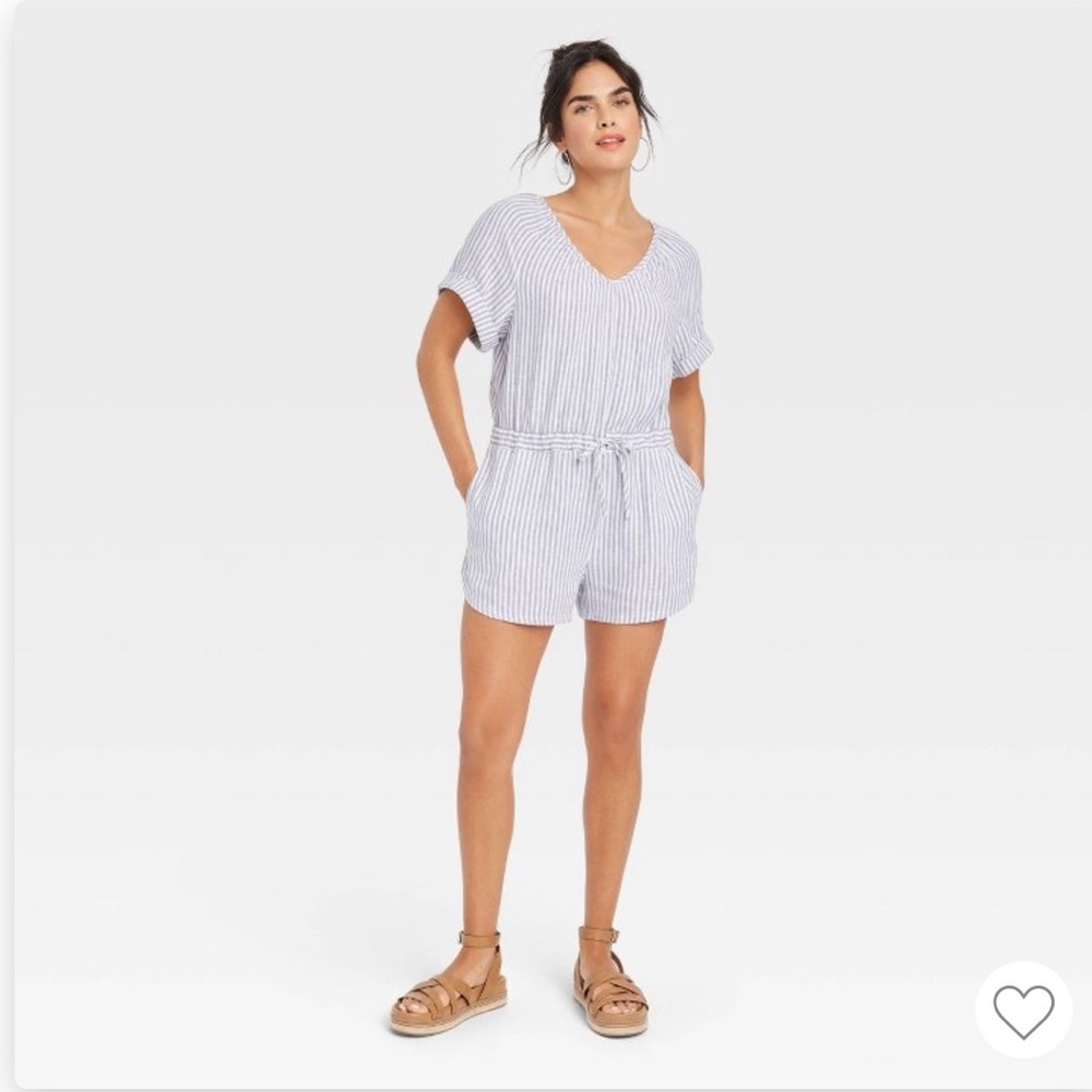 Women’s striped short sleeve romper